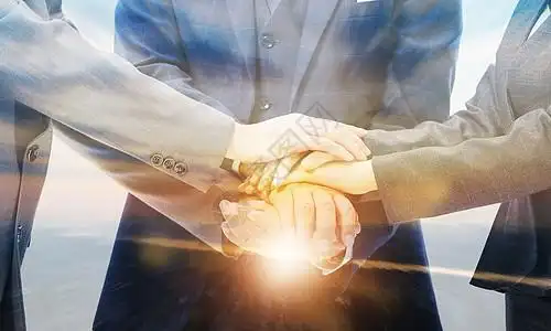 交谈全身像商务合作设计图片