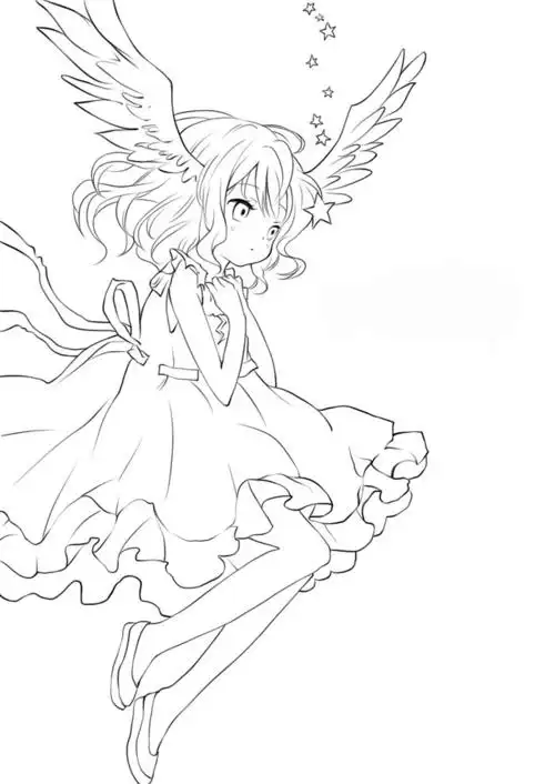 人物线稿黑白动漫素材手绘插画绘画 - 堆糖,美图壁纸兴趣社区