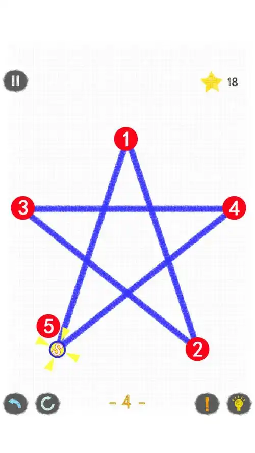 《一笔画》教您一笔成型(1~12关)游戏攻略