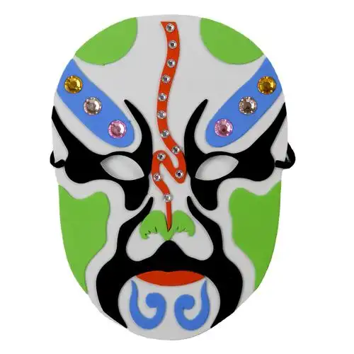 eva京剧脸谱面具创意儿童幼教手工diy手工制作材料包粘贴画大号