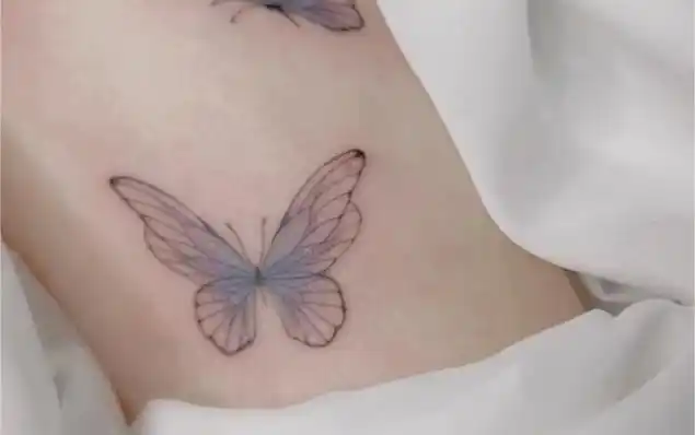 北京纹身/女生手臂蝴蝶纹身