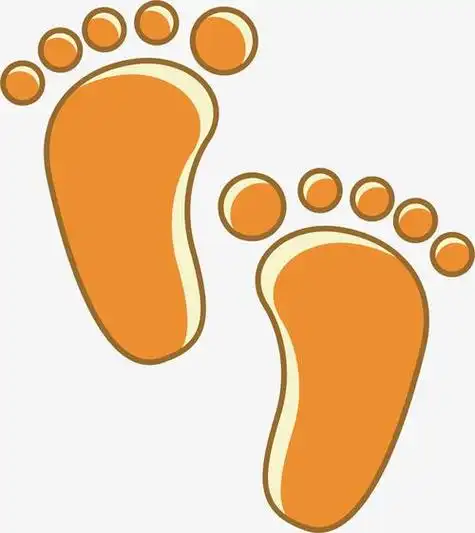 旅行的脚印简笔画