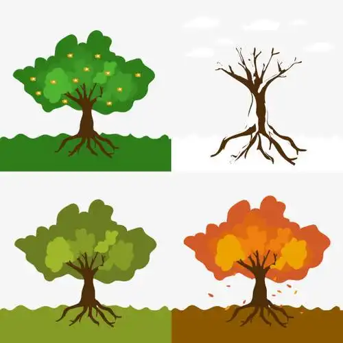 矢量四季变换免抠素材免费下载_觅元素51yuansu.com