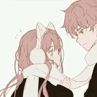 超火ins风情侣头像动漫高清一左一右的ins高质量动漫情头图片