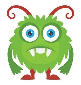 有趣的小怪兽无缝饰品亚洲小孩中暑,高温,眩晕,头晕