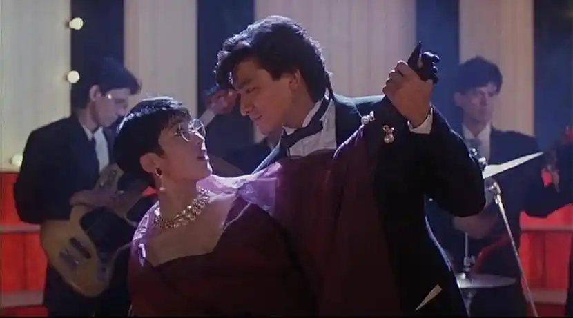 图二1991年,刘德华,张敏到台湾宣传圣诞档电影《与龙共舞》#港星女神