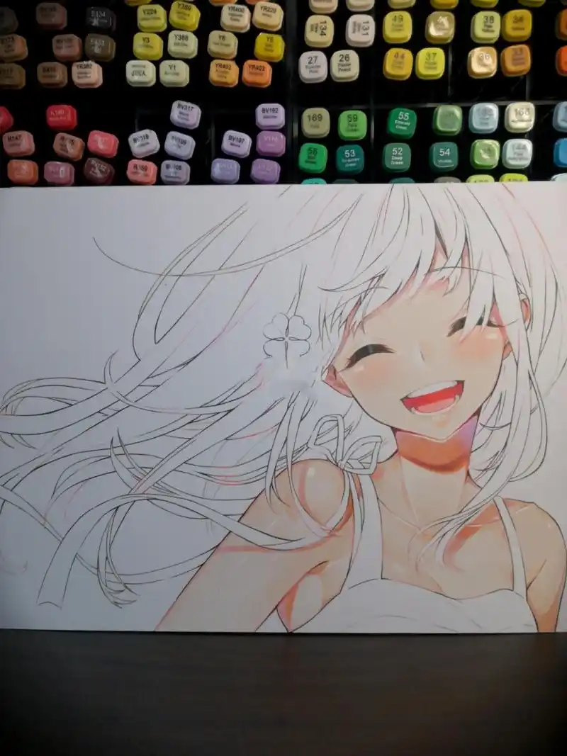 【马克笔】教你画简单肤色/附色号 96绘画过程: 工具:法卡勒三代