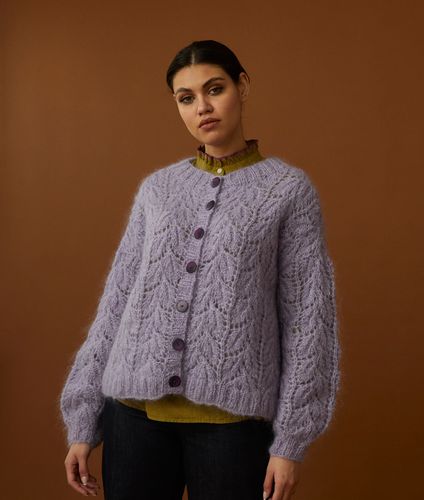 蕾丝开衫 女士棒针毛衣外套 文字编织说明图解 非成品 无图