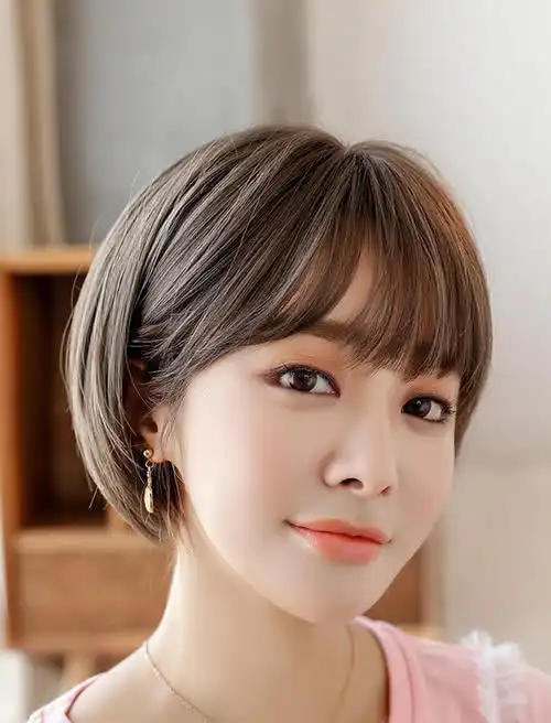 推荐发量多的夏天短发发型04,空气刘海齐耳短发_网易订阅