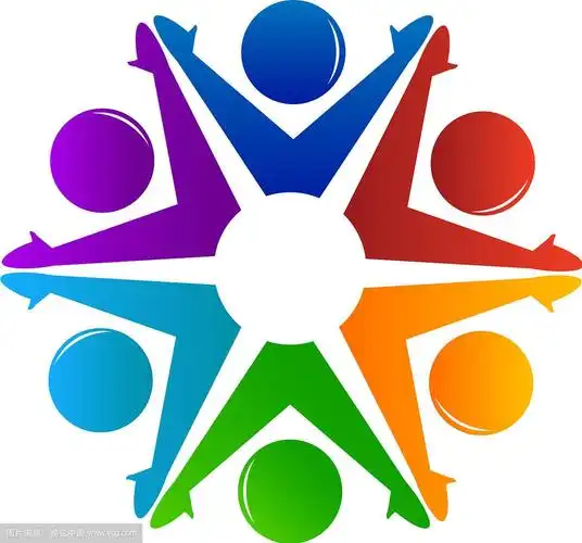 团队精神,快乐的人团结标志