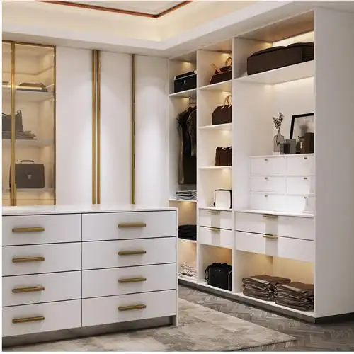 现代简约不锈钢衣柜 全屋定制衣柜 整体定制不锈钢衣柜 不锈钢收衣柜