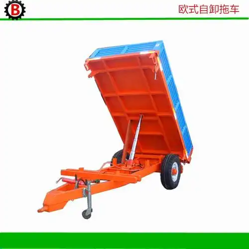 拖拉机车斗出口型三向自卸拖车5吨三项自卸拖车定做农用拖车价格