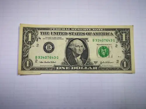 1美元左下角小福耳1张