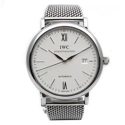 [9.5新]万国男士柏涛菲诺米兰梭子钢带自动机械表