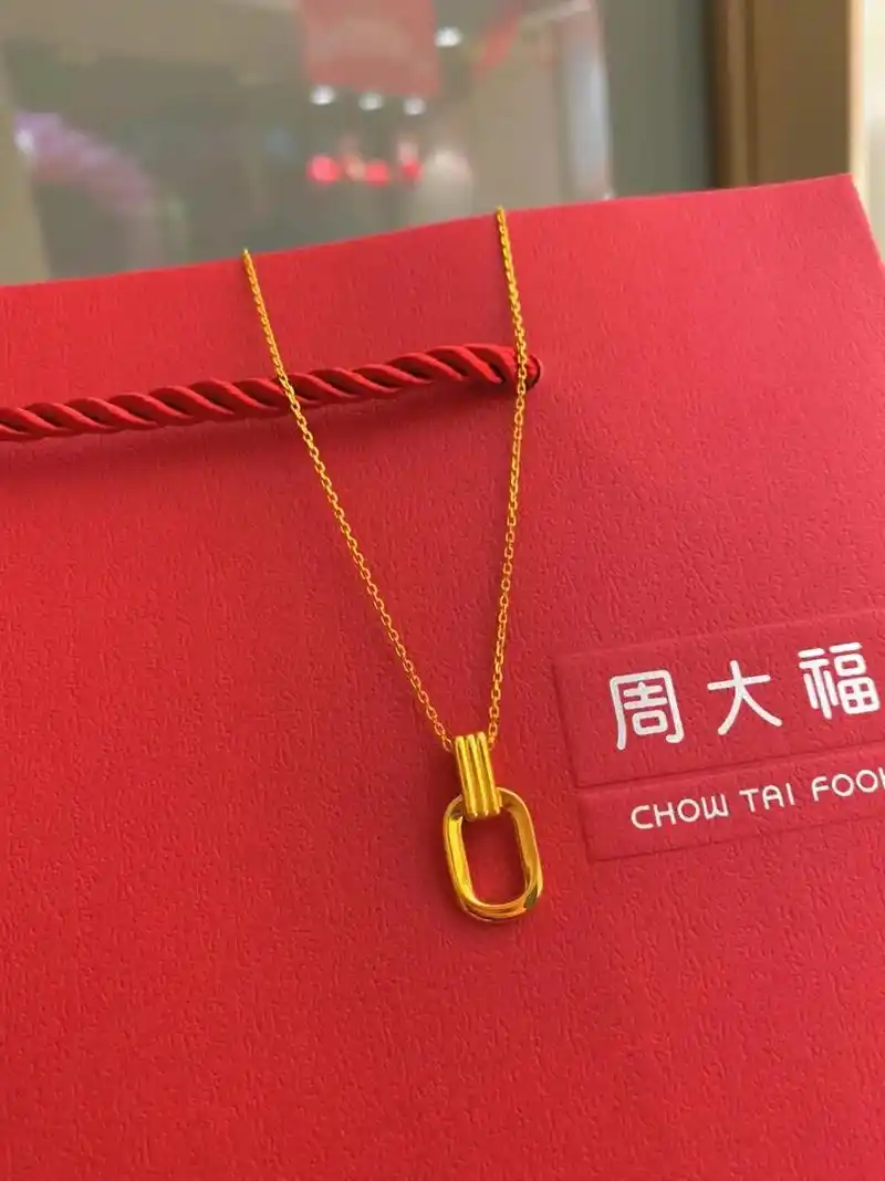 周大福双环项链寓意也太美好了吧.