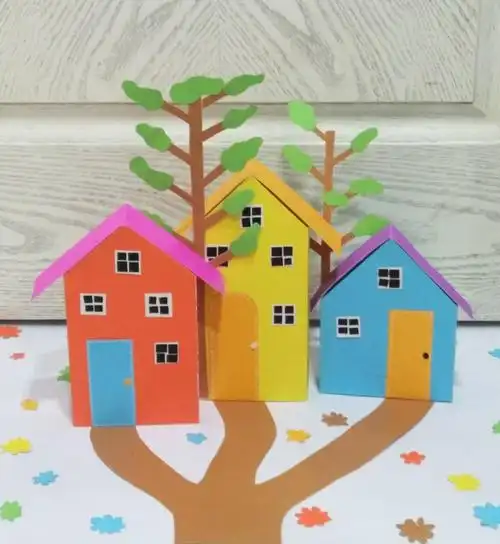 其它 纸房子 写美篇  第六步,拿出另一张卡纸,在上面画一条和卡纸的一