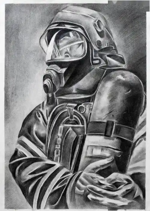 《消防员》——韦俊成二等奖《泪水留下的》——宋美《山火》——李燕