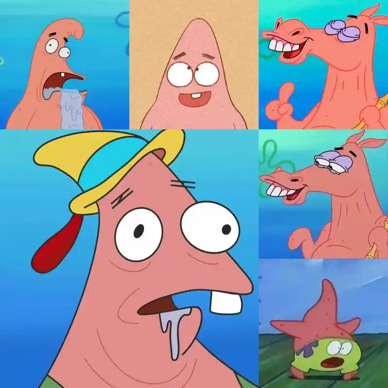 派大星弱智头像 派大星弱智表情包#欢迎取图 #派大星 #表情 - 抖音