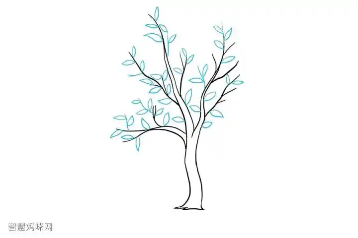 秋天的大树简笔画教程