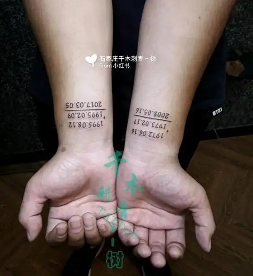 生日数字纹身!男生女生都喜欢的纹身