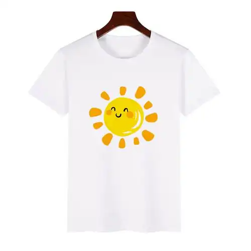 笑脸太阳图案t恤男日常亲子装六一节目大合唱演出班服di 太阳1 s-(60
