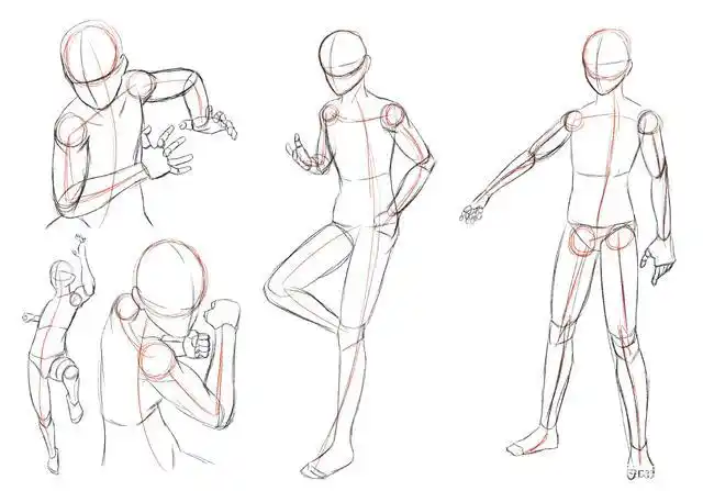 动漫人物的动作姿势怎么画?