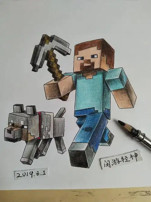 手绘minecraft我的世界