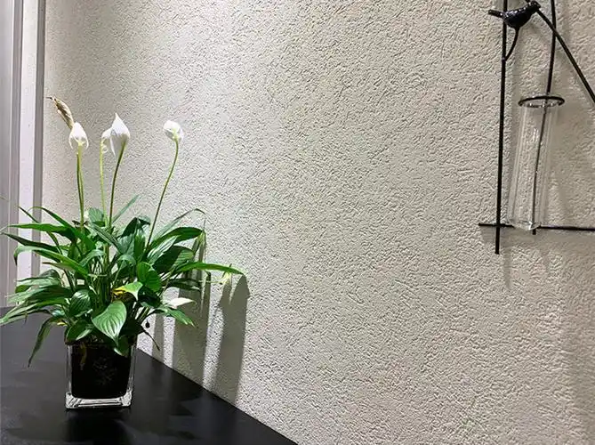 墙面雅晶石不同粗细效果