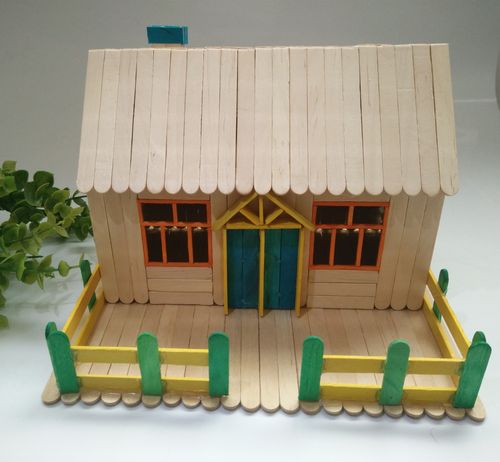 包邮冰糕棍手工模型 木制品制作diy雪糕棒拼装材料棍棒房屋半成品