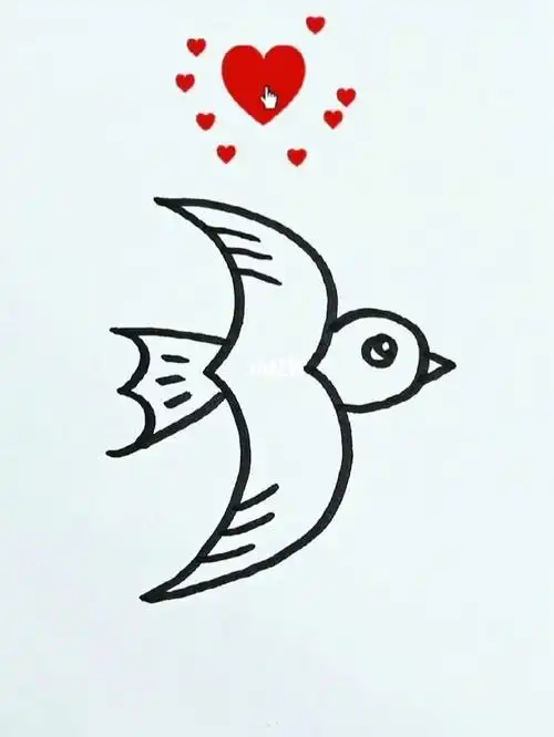 3个3画小燕子一学就会的简笔画