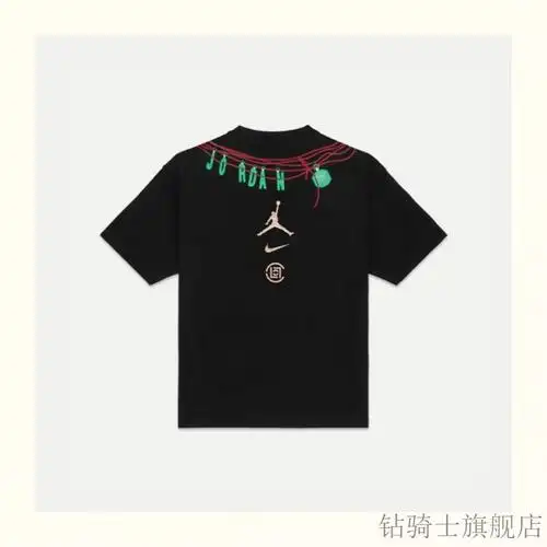 【陈冠希同款】clot短袖夏季联名air飞人丝绸印花短袖陈冠希男女同款