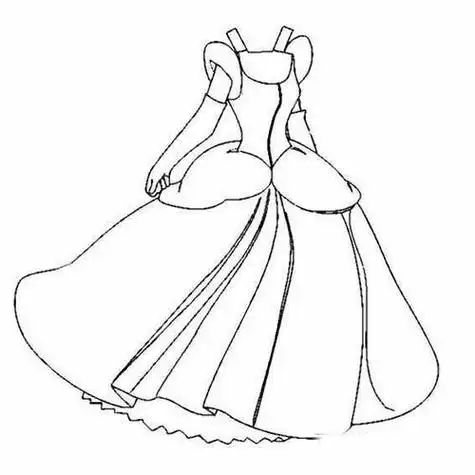 女孩花裙子简笔画集