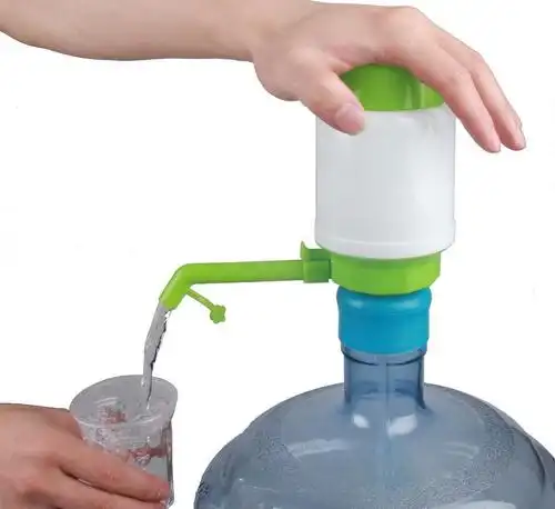 纳居纯净水桶装水手压式抽水机压水器 迷你饮水器抽水泵绿白色