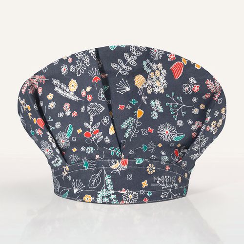 沃巴伦可爱印花餐饮厨房做饭防油烟厨师帽月子包头帽工装 nh0032003