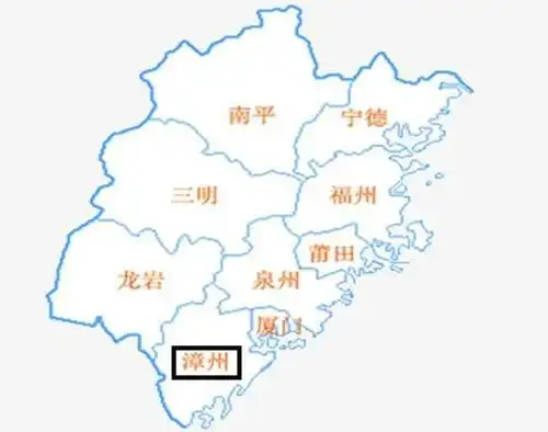 福建省地图上面的漳州市