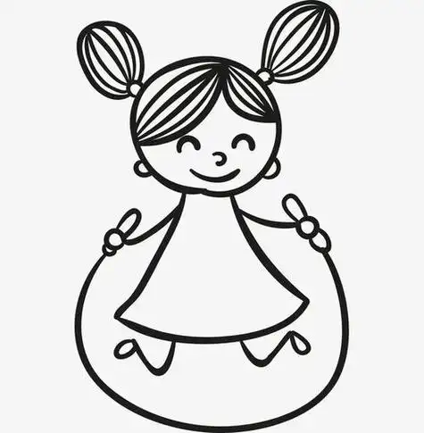 笔画如何画人物动作简笔画小女孩跳绳的简笔画图片体育运动简笔画跳