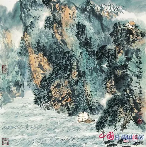 著名画家孙长康先生的山水画作品