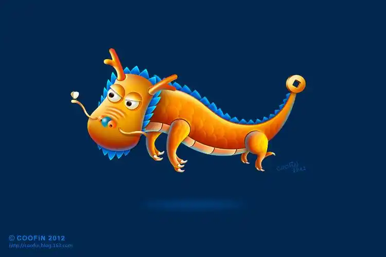 可爱小龙图标ui设计