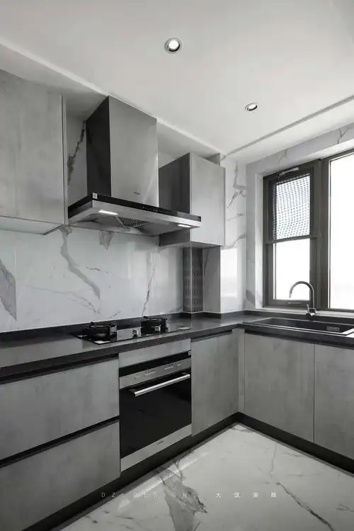 浪漫113平中式三居厨房案例图餐厅橱柜中式现代厨房设计图片赏析