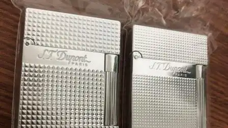 stdupont都彭纯铜朗声打火机 16184升级格子