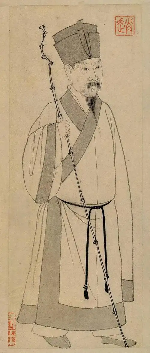 赵孟頫《前赤壁赋》卷首 苏轼画像