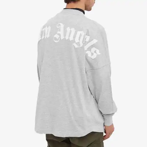 【618周年庆】棕榈天使palm angels t恤男士奢侈品长袖大廓形徽标t恤