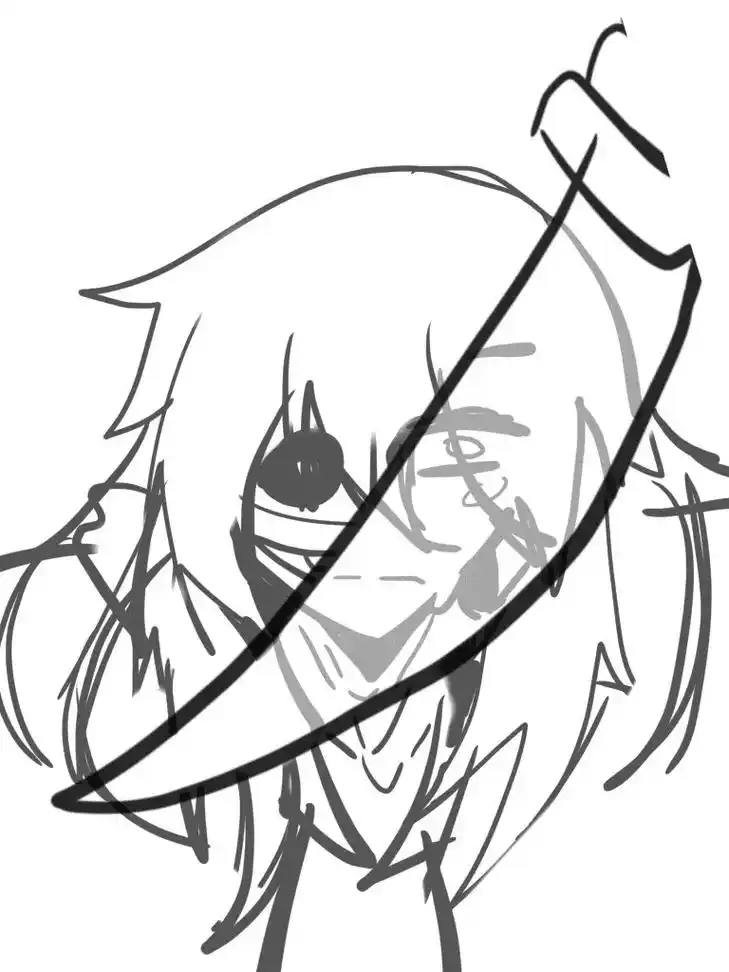 简单练习.手不会画 #杀手杰夫#绘画#指绘 @没人爱的 - 抖音