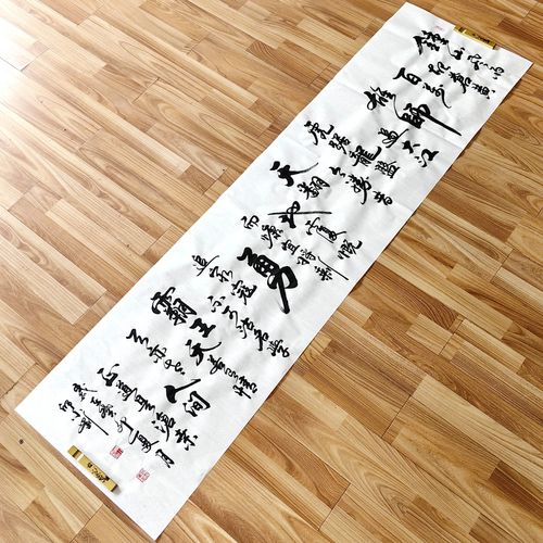 《钟山风雨起苍黄》百万雄师过大江  手写书法作品   180x50厘米