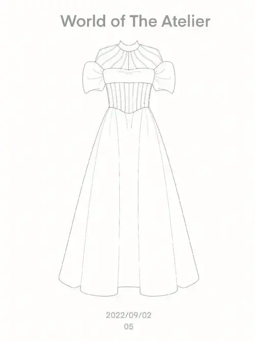 每天一张款式图05礼服裙