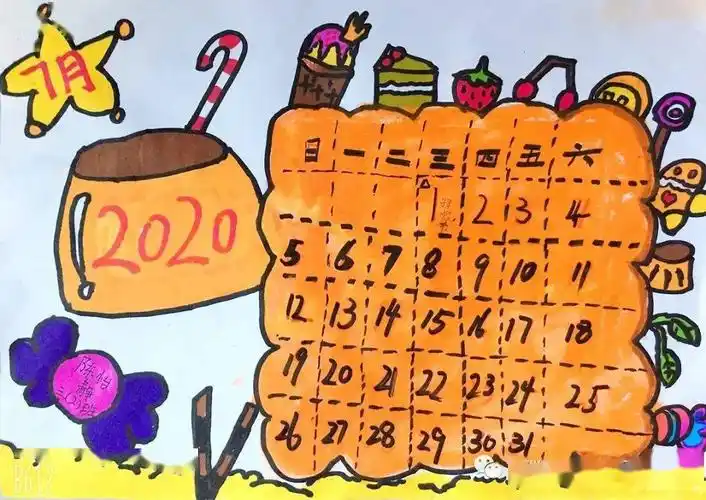 动手绘图能力和设计能力,发挥学生的想象力,三年级开展了月历制作活动