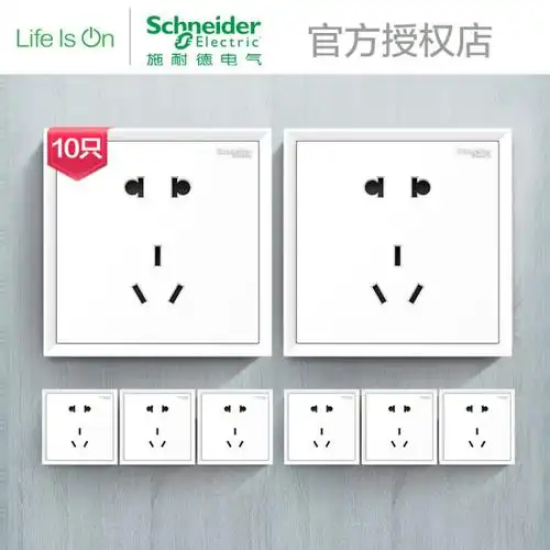 schneider 施耐德 皓朗系列 清雅白 五孔十只装