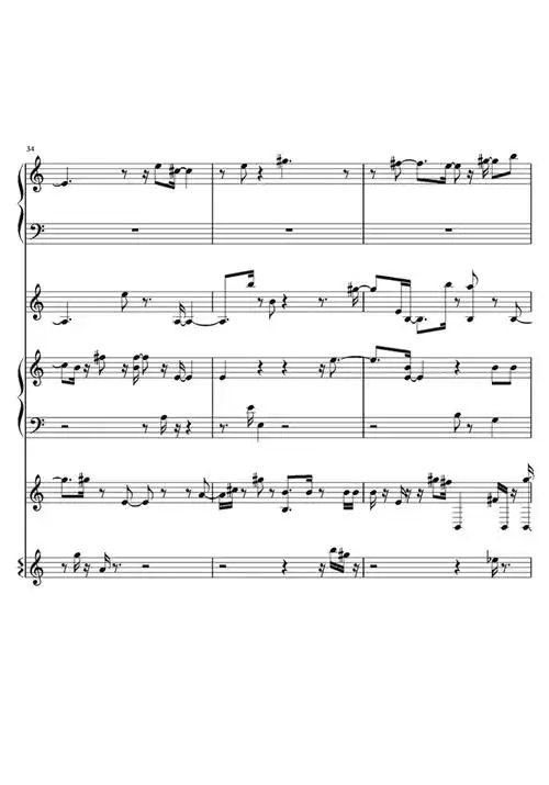 淋雨一直走钢琴谱