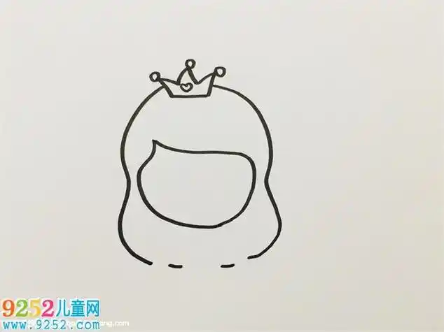 卡通画人物可爱公主卡通公主简笔画教程设置面孔头负担在颜色线动漫