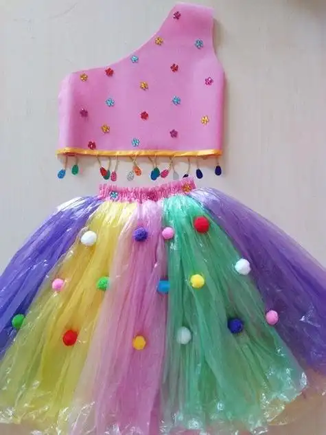 环保裙子女童制作方法『环保裙子儿童服装diy』